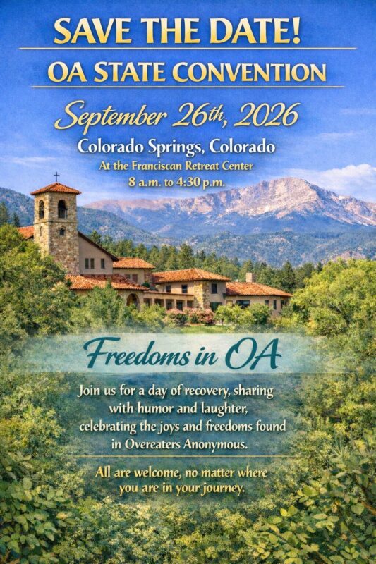 Colorado State OA Convention - September 26 @ Franciscan Retreat Center